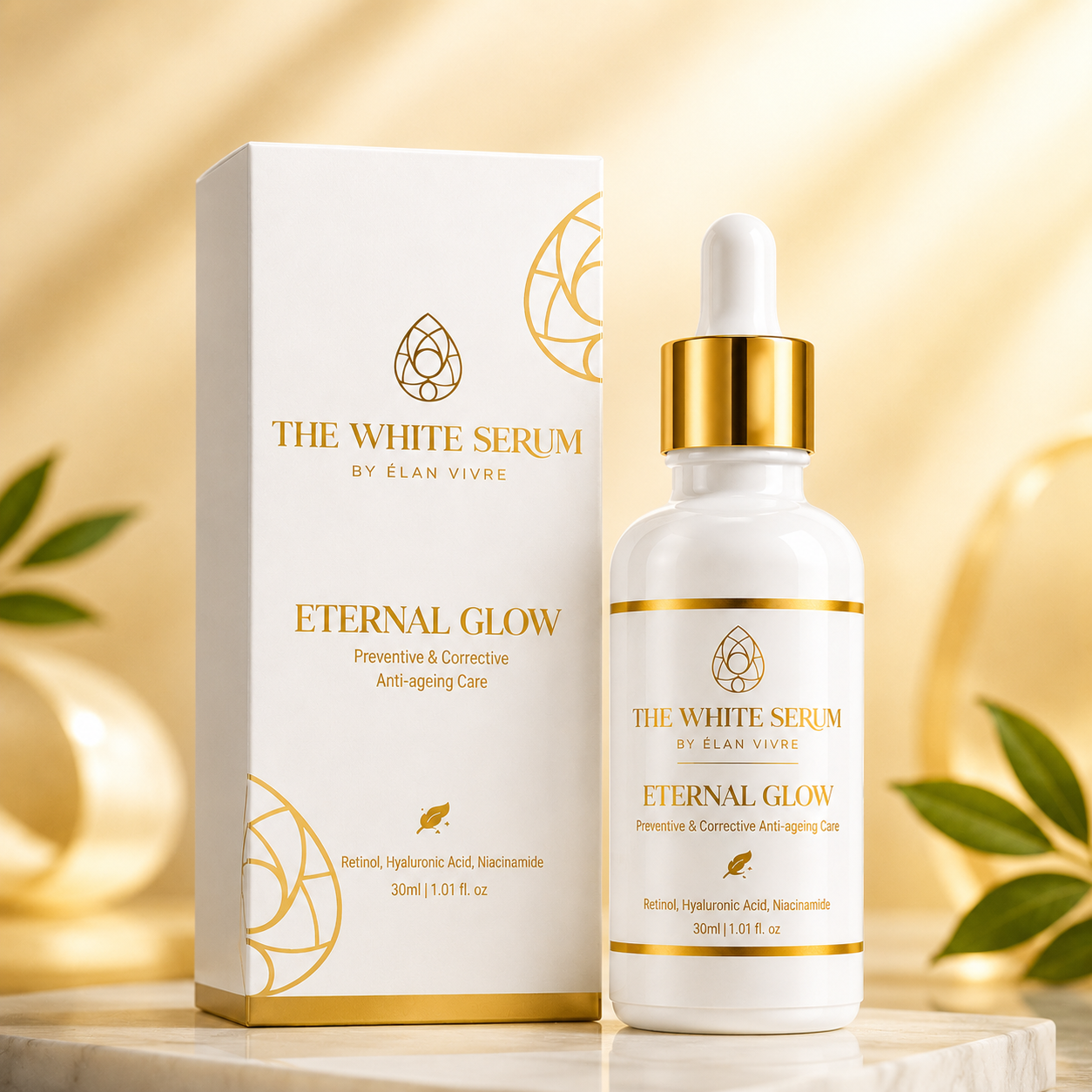 THE WHITE SERUM™ by Elan Vivre Eternal Glow | Anti-Ageing Serum for Fine Lines & Firm Skin – 30ml