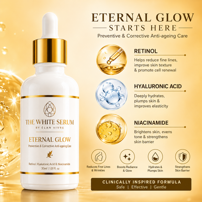 THE WHITE SERUM™ by Elan Vivre Eternal Glow | Anti-Ageing Serum for Fine Lines & Firm Skin – 30ml