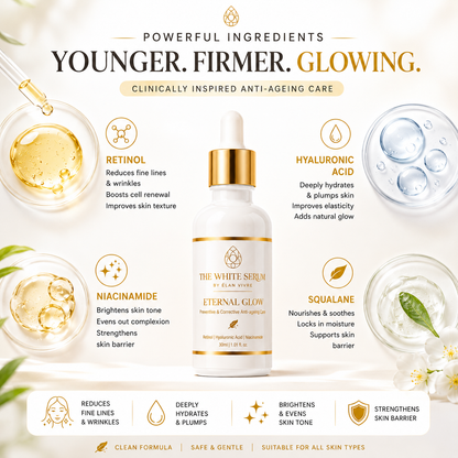 THE WHITE SERUM™ by Elan Vivre Eternal Glow | Anti-Ageing Serum for Fine Lines & Firm Skin – 30ml